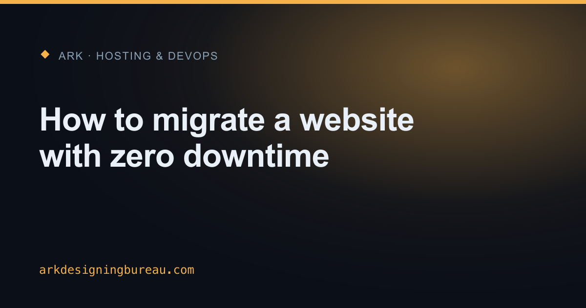 How to migrate a website with zero downtime