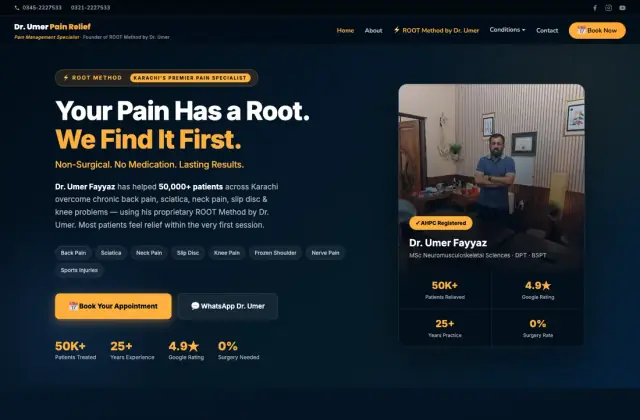 Dr Umer Pain Relief Clinic website